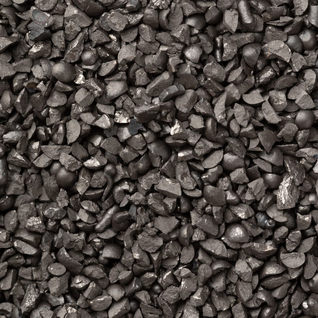 Close-up of HPG Premium High-Performance Grit for foundry applications
