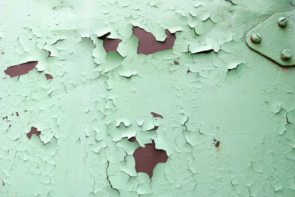 Steel surface peeling paint