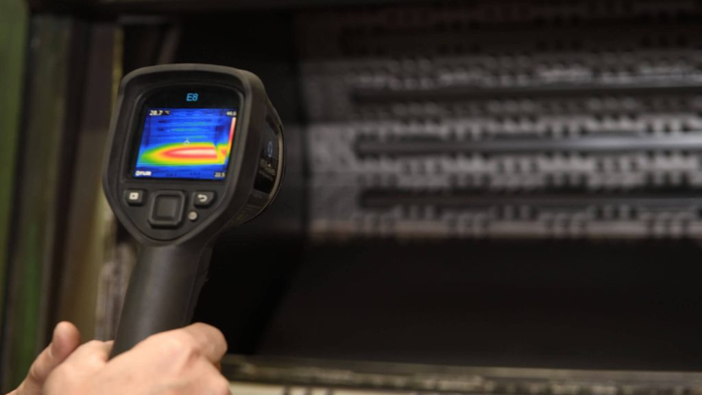 Thermal camera used by the WA Clean team to identify hot spots during surface treatment