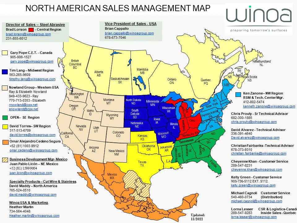 North America Sales Coverage Map