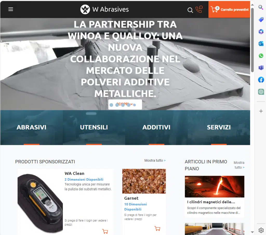 e-shop Abrasive online shopping Italy