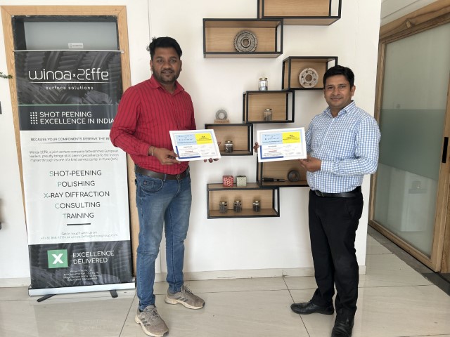 Winoa 2-Effe Rehan Ahmad and Jagdish Kokate FAA-approved shot peening training
